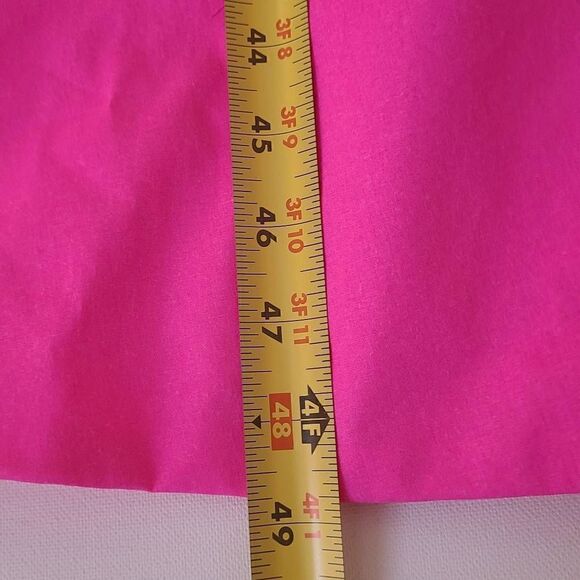 Lilly Pulitzer Carine Dress Berry Pink Ruffle Neckline Midi Length Size 00 - Picture 13 of 16